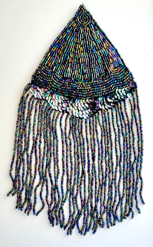 Epaulet with Moonlight Sequins and Beads 9” x 4"