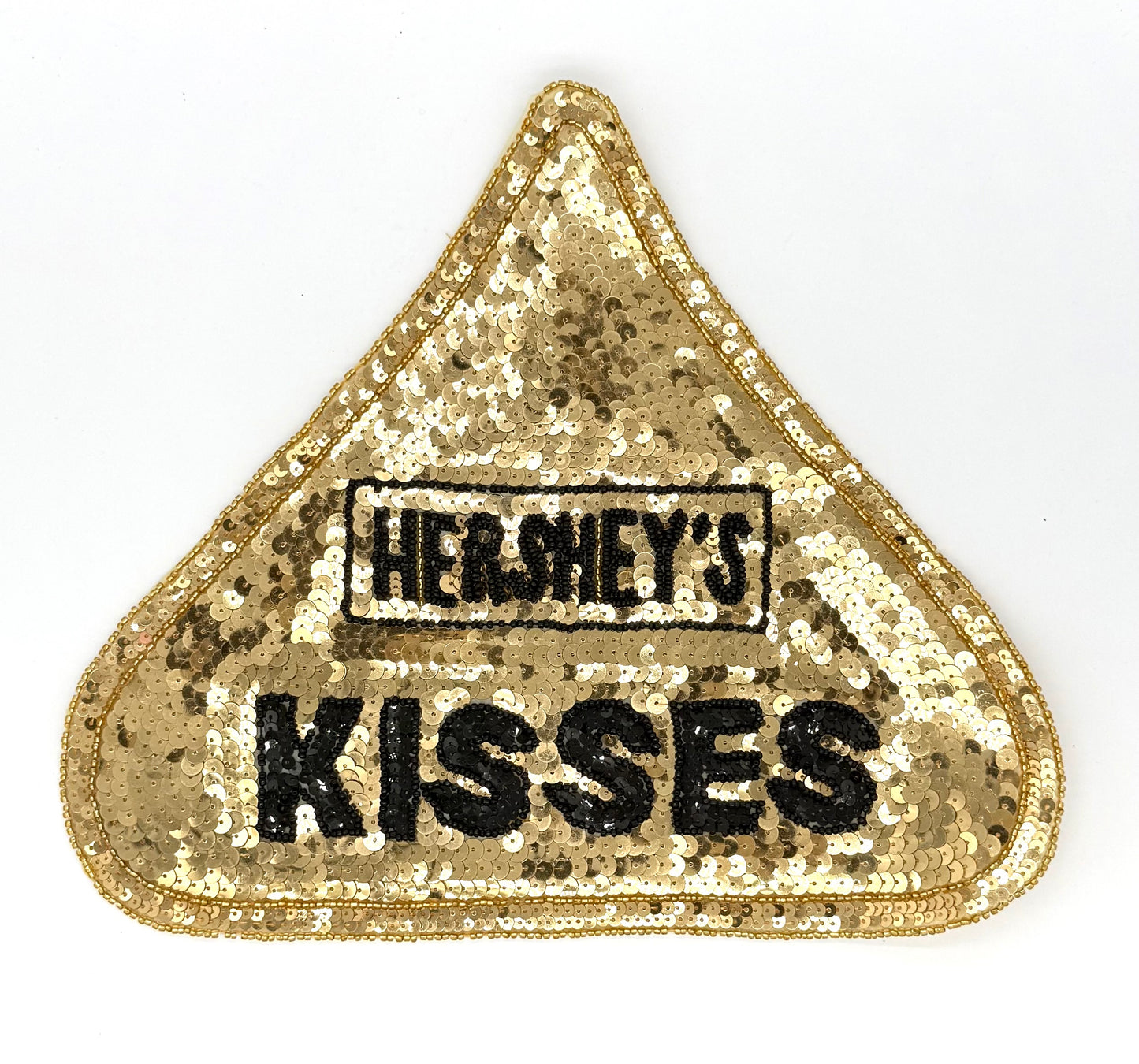 Besos con lentejuelas doradas 11.5" x 9.75"