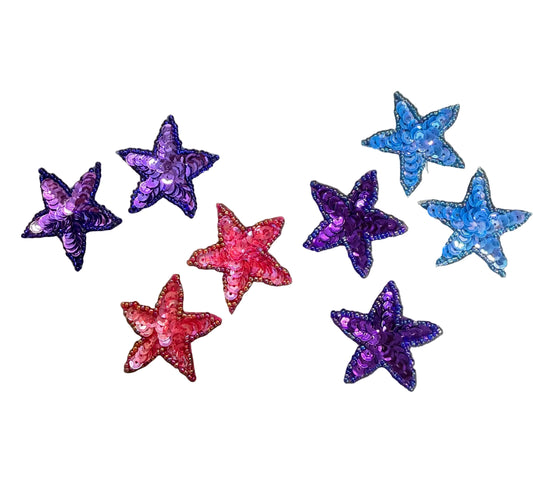 Variety Pack of Stars - Four Colors - Two of Each 1.75"