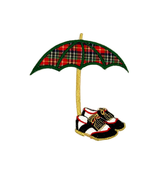 Paraguas de golf y zapatos de golf 4" x 4"