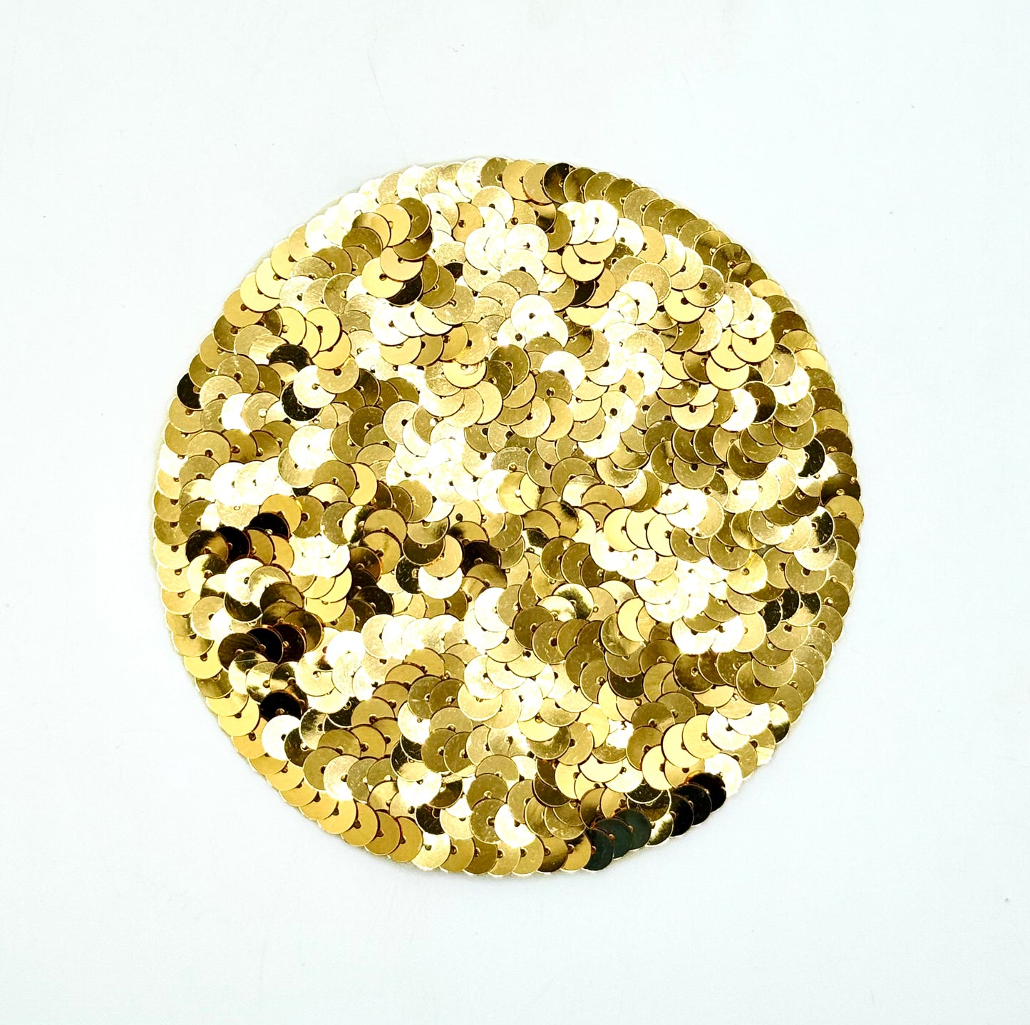 Circle Dot with Three Color Choices - Green, Red or Gold Sequins 4" Round