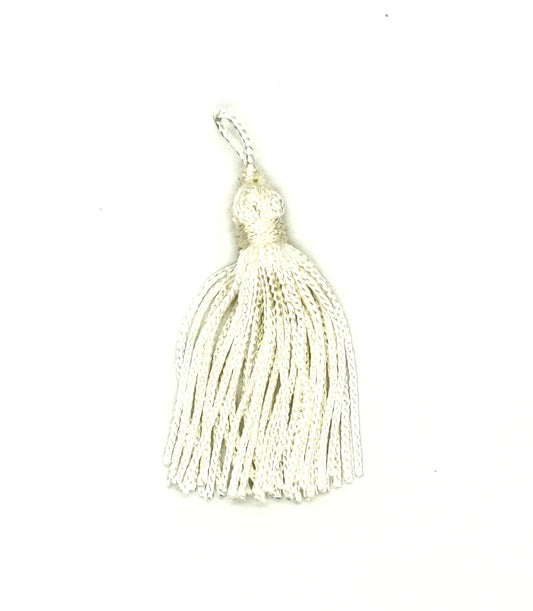 Hombrera Borla de Nailon - Par Dorado Claro 5" - Blanca Sencilla 2.5"