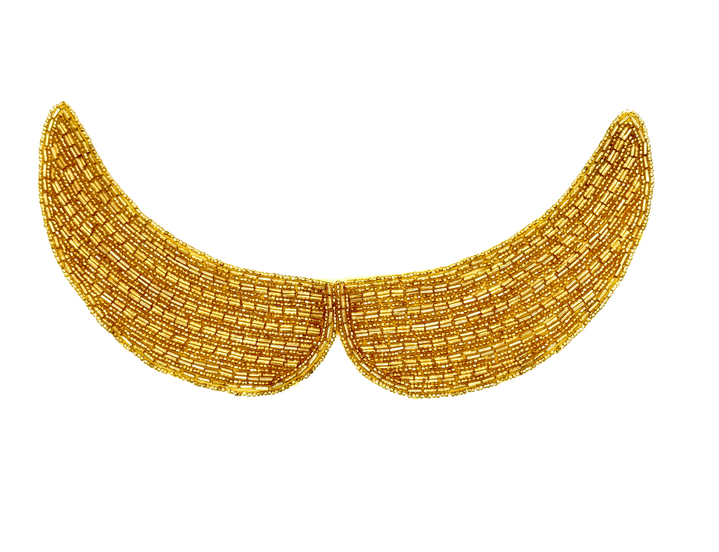 Designer Motif Gold Beaded Collar 11.5” x 5.5”