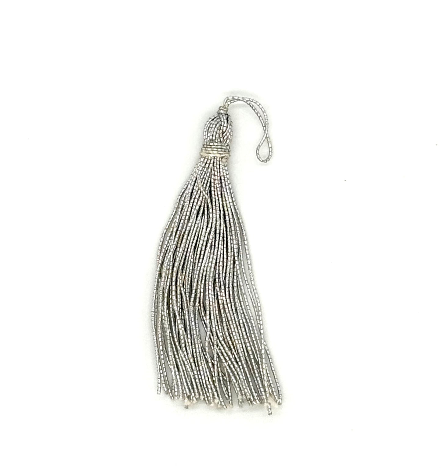 Borla para charretera - Plateado metálico 4" x 0.5"