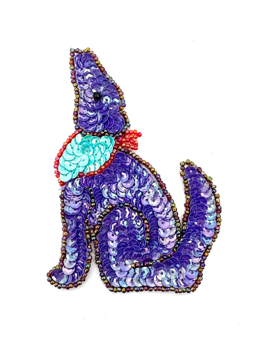 Coyote Two Color Choices - Bronze and Purple 4.25" x 3"