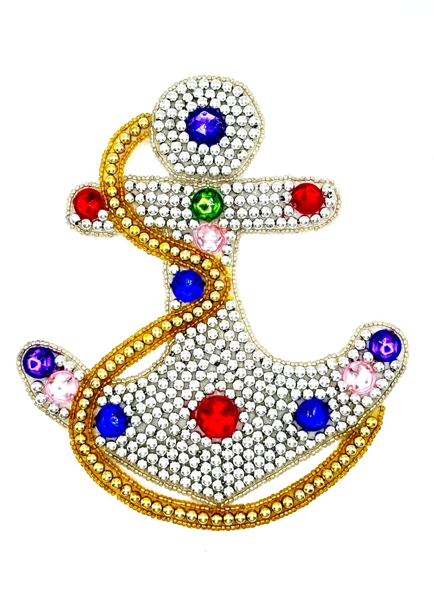 Choice of Color Anchor with Multicolored Beads 6" x 5"