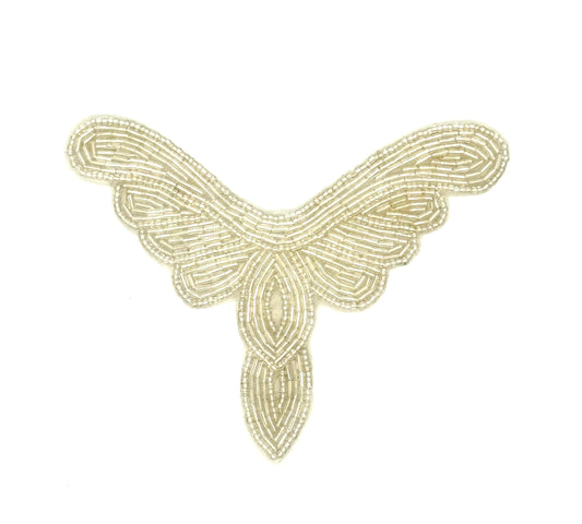 Collar de diseño con motivo - Cuentas iridiscentes 14 cm x 9 cm