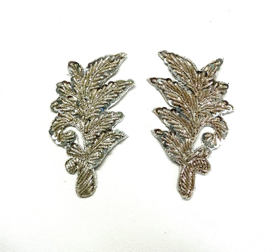 Hoja con Hilo de Lingote de Plata 2.5" x 3.5"