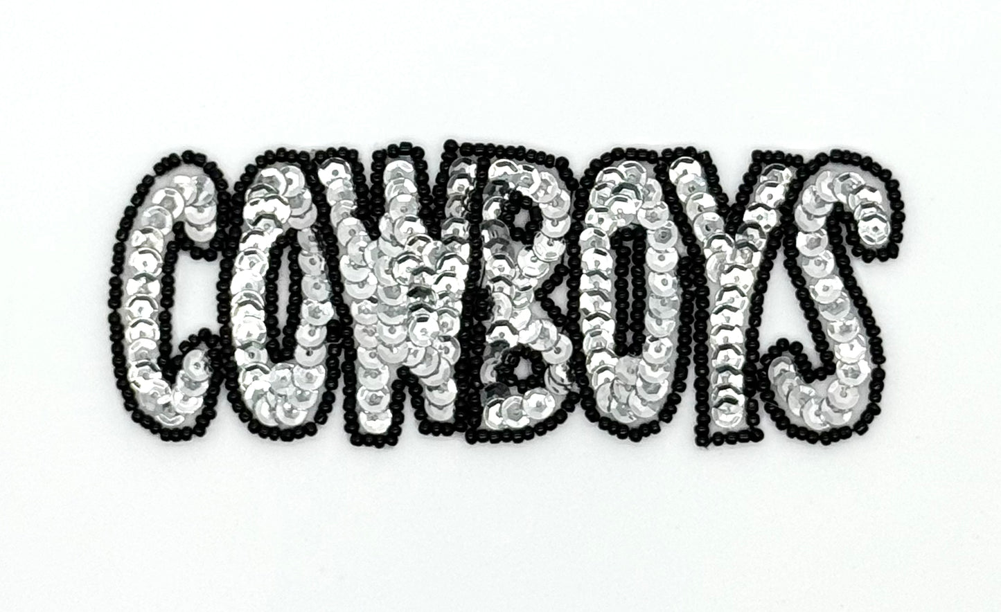 Cowboys Sequin and Beaded Applique 5” x 2”