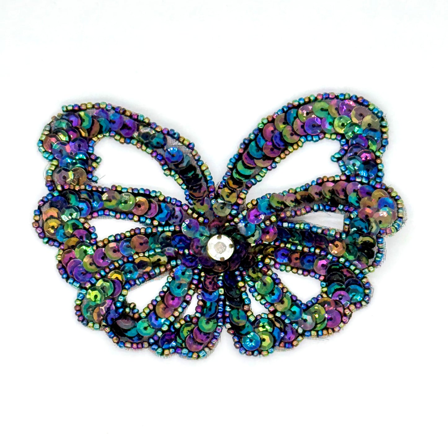 Motivo de diseñador con lentejuelas Moonlight y diamantes de imitación acrílicos de 10.16 cm x 7.62 cm