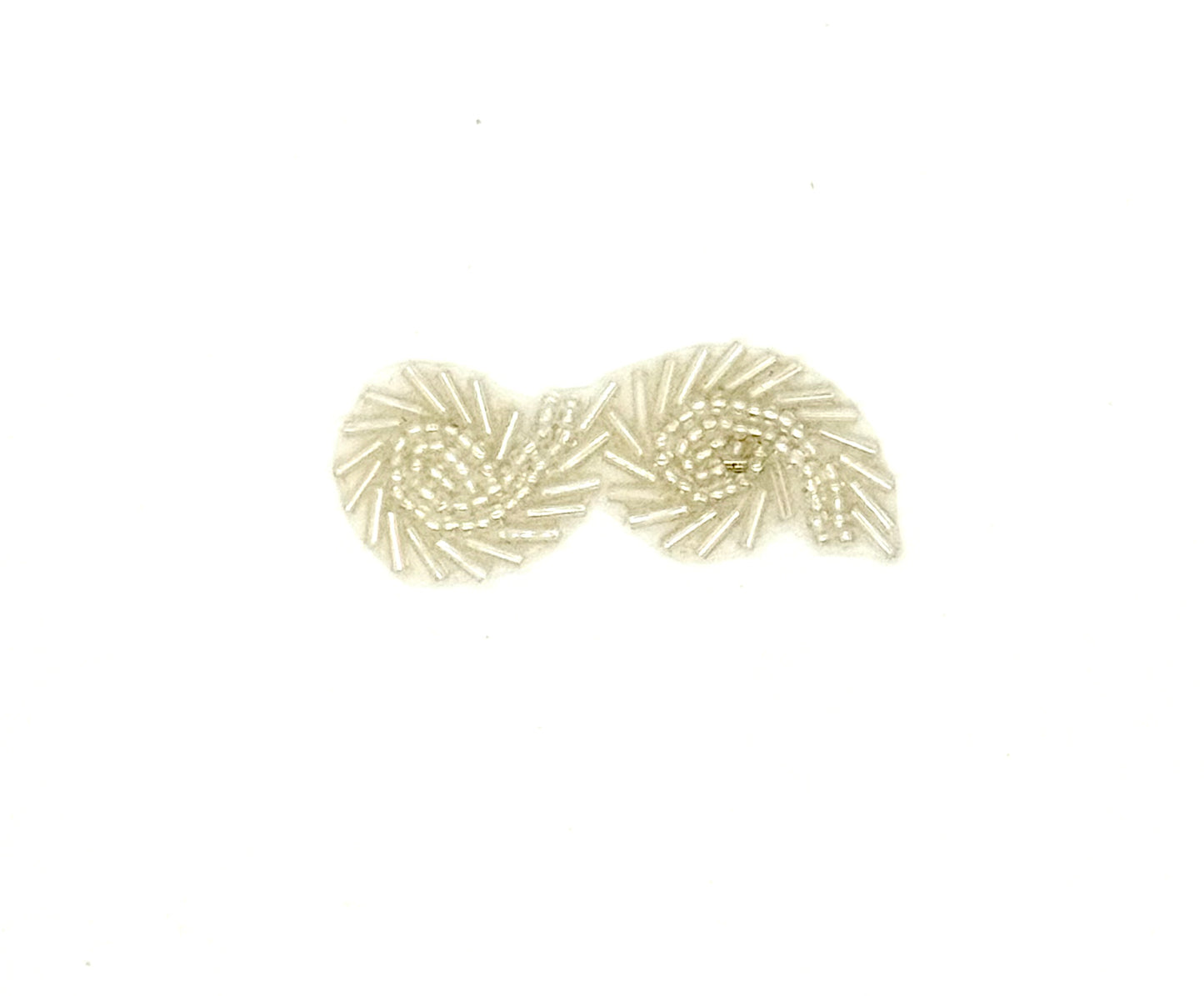 Designer Motif Twist with Iridescent Beads 2.5" x 1"