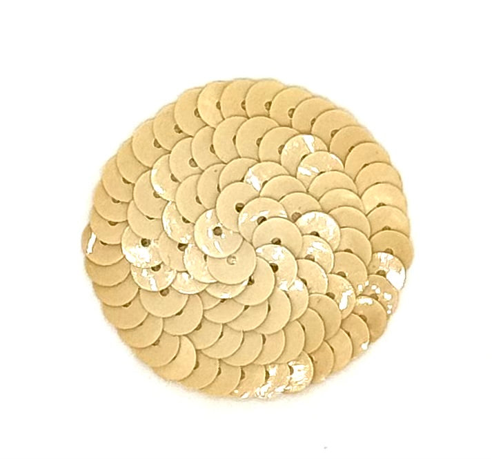 Dot Appliqué - Beige Sequins 1.75"