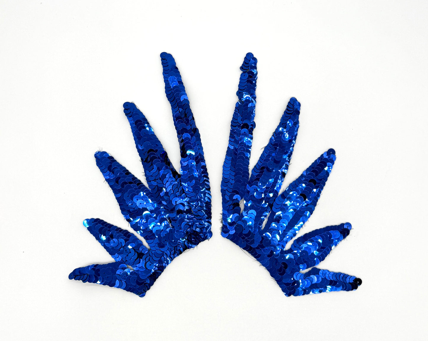 Design Motif Five Point Pair - Royal Blue Sequins 7" x 4.5"