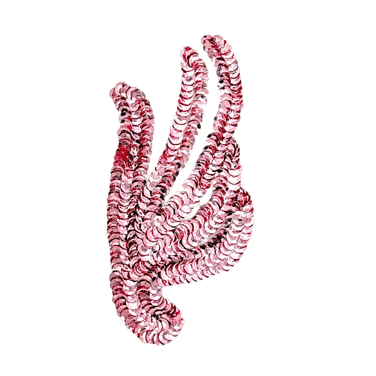 Pink Sequin Leaf Appliqué, Pair & Single Options