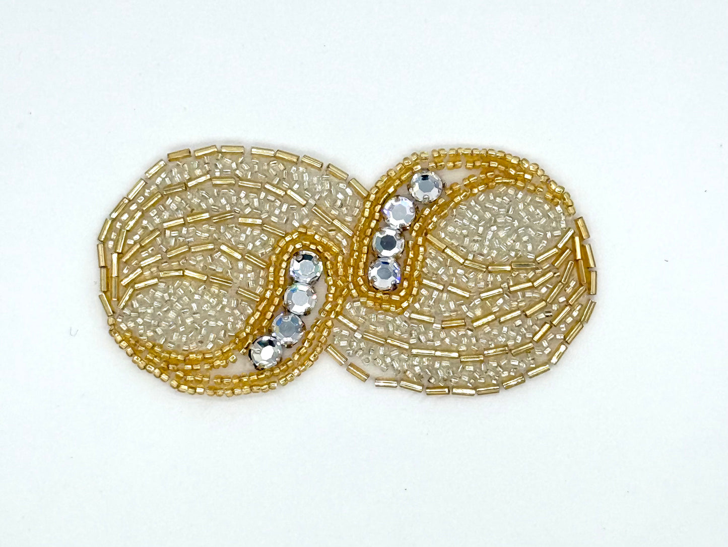 Abalorios de diseño con motivo plateado/dorado - Diamantes de imitación 4"x 2"