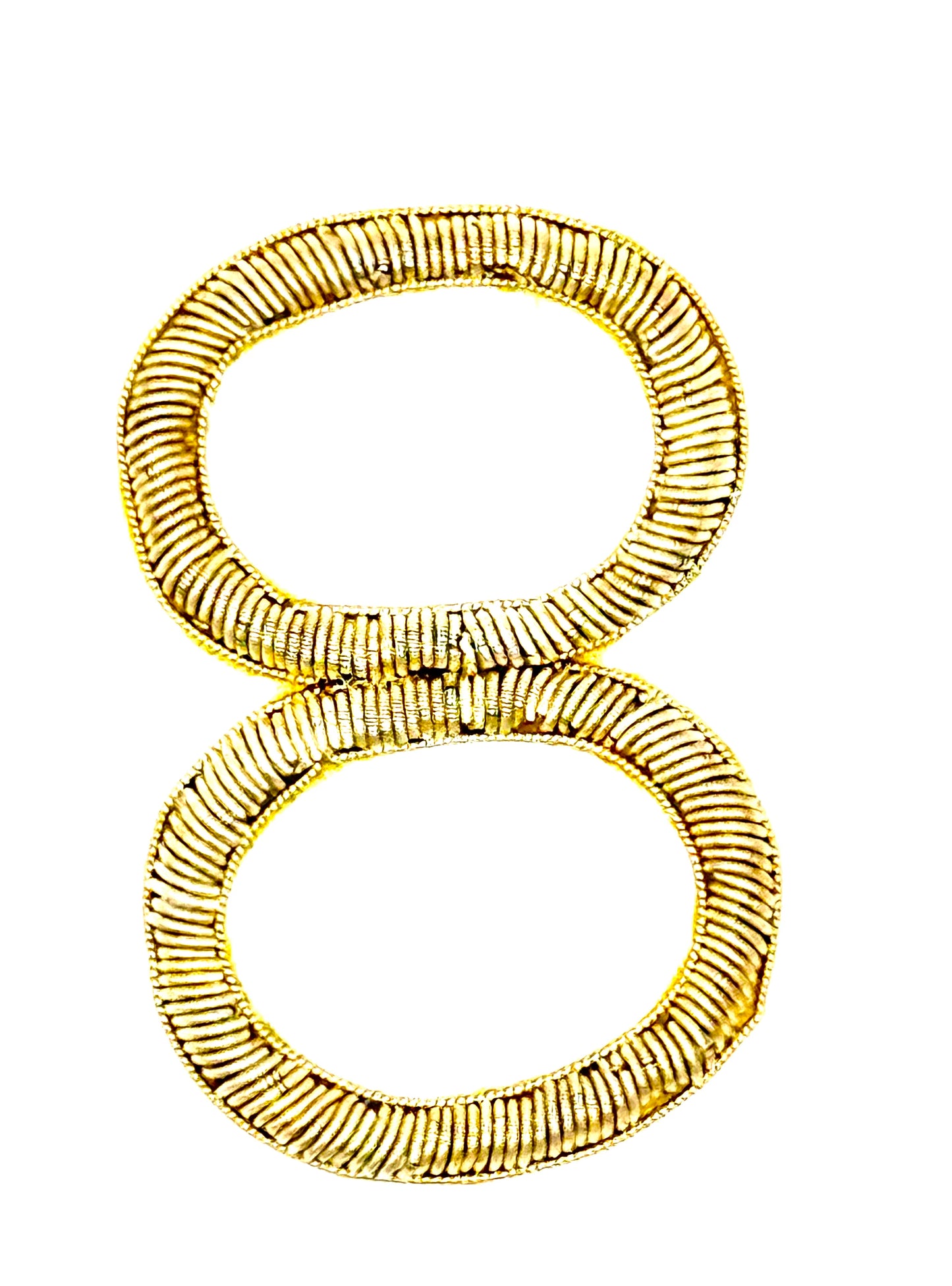 Embroidered Metallic Gold Number Eight, 2.5”x 2.5”