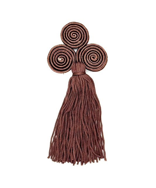 Borla de Pasamanería - Marrón Chocolate 5.5" x 2.5"