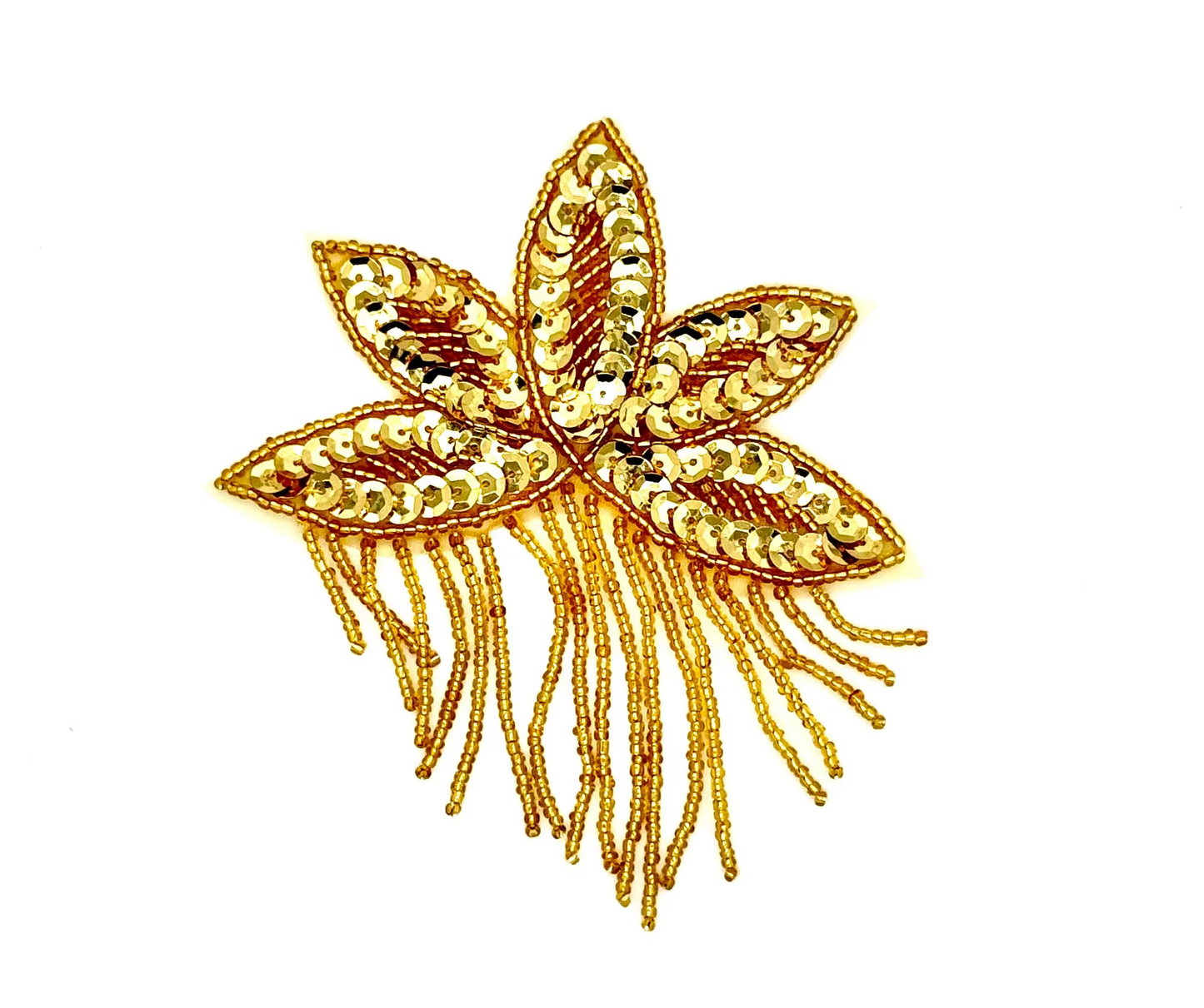 Epaulet - Gold Sequins/Beads 5”x 4”
