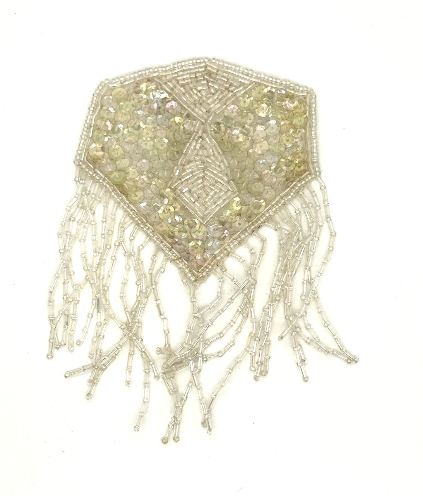 Hombrera Hexagonal - Lentejuelas Iridiscentes - Cuentas 15.24 cm x 10.16 cm