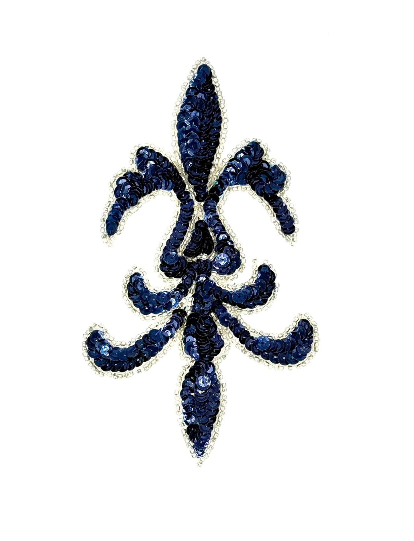 Choice of Color -  Designer Motif Appliqué Sequins and Beads - 7" x 4"