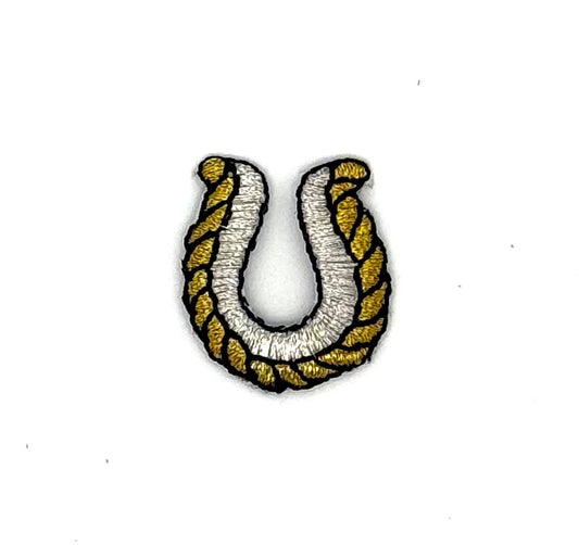 Horseshoe Appliqué - Silver/Gold/Black 1" x 1"