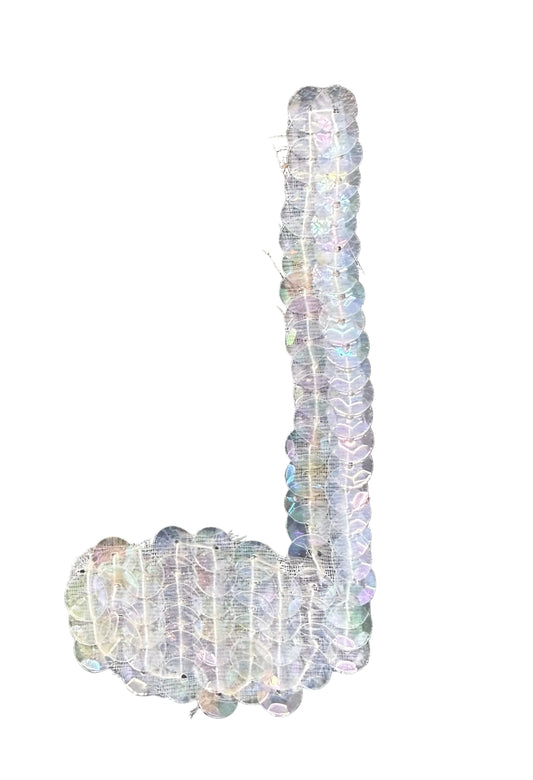 Musical Single Note - Iridescent Sequins 3" x 1.5"