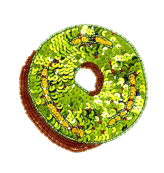 Dona con glaseado verde 10 cm