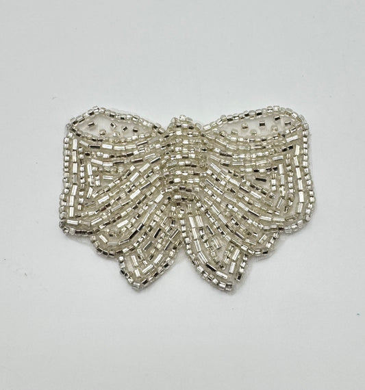 Butterfly with Silver Beads 3" x 2"