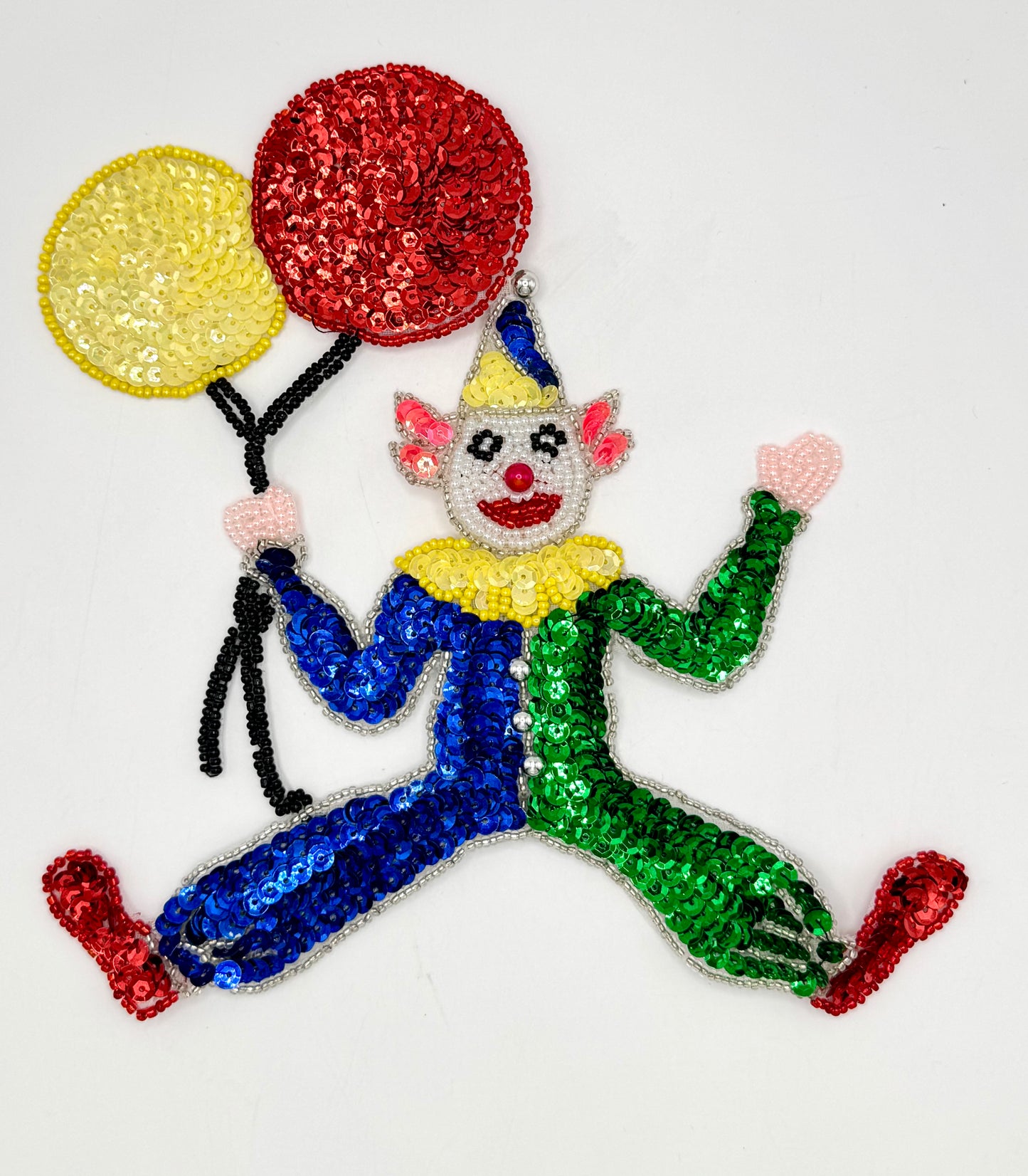 Smiley Face Clown with Balloons 7.5" x 7.25"