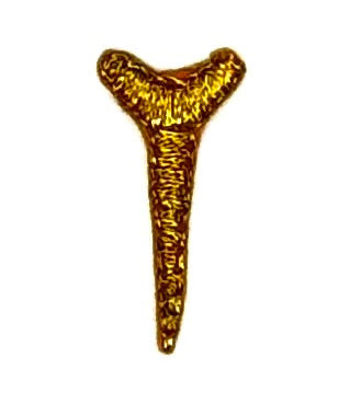 Tee de Golf, Oro Metálico Bordado Termoadhesivo, 7 por $1.00 1"