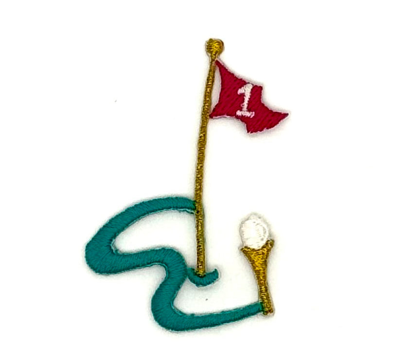 Aplicación Termoadhesiva de Hierro para Golf "Hole In One" 2" x 1.25"