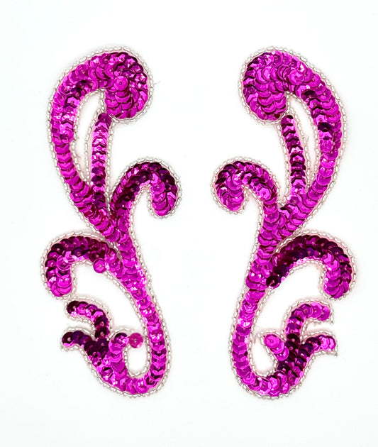 Choice of Color Designer Filigree Motif Sequins and Beads 5.75" x 2.5"