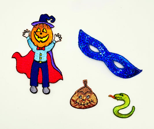 Halloween Assortment Iron-On Embroidered Appliques