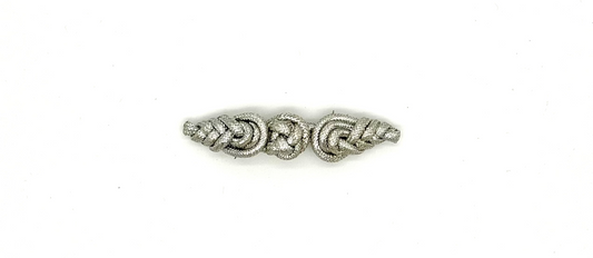 Frog Closure - Mettalic Silver 3.5" x .75"