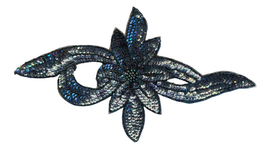 Flor con lentejuelas y cuentas Moonlite 12.5" x 7.5"