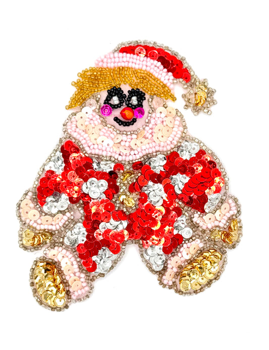Choice of Size Santa Bear with Multi-Colored Clown Outfit