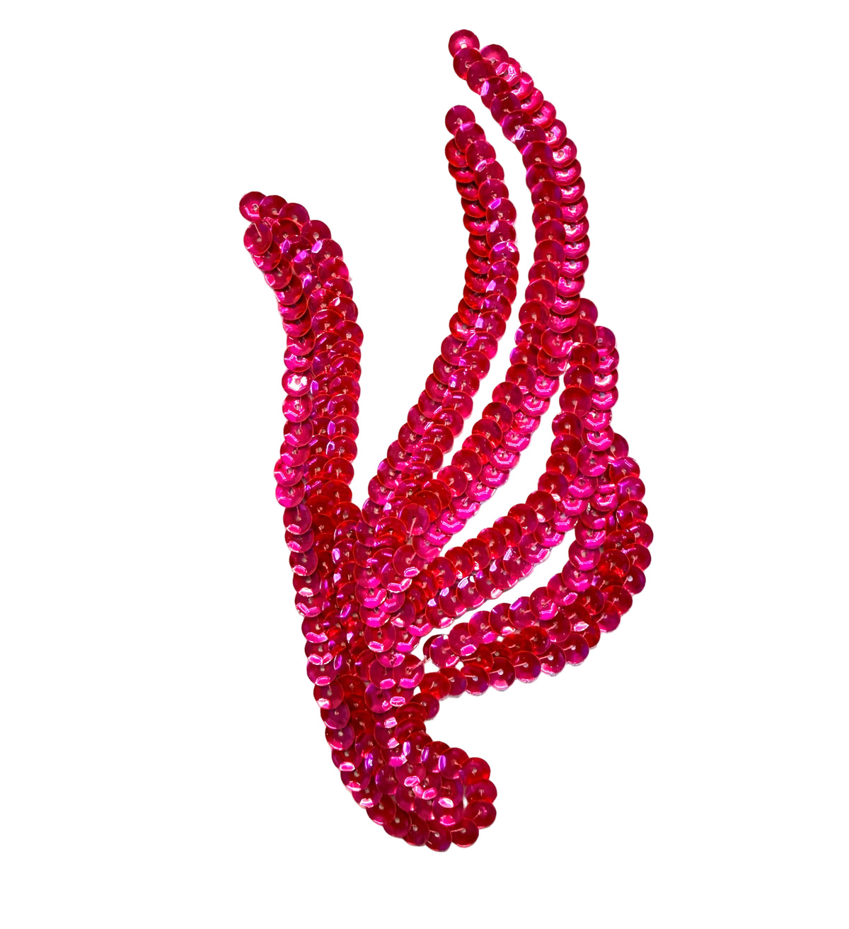 Hoja con lentejuelas fucsia a elegir tamaño