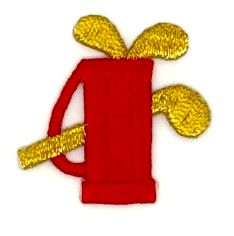 Golf Bag -Embroidered Iron-on - Choice of Color  1.5" x 1.5"