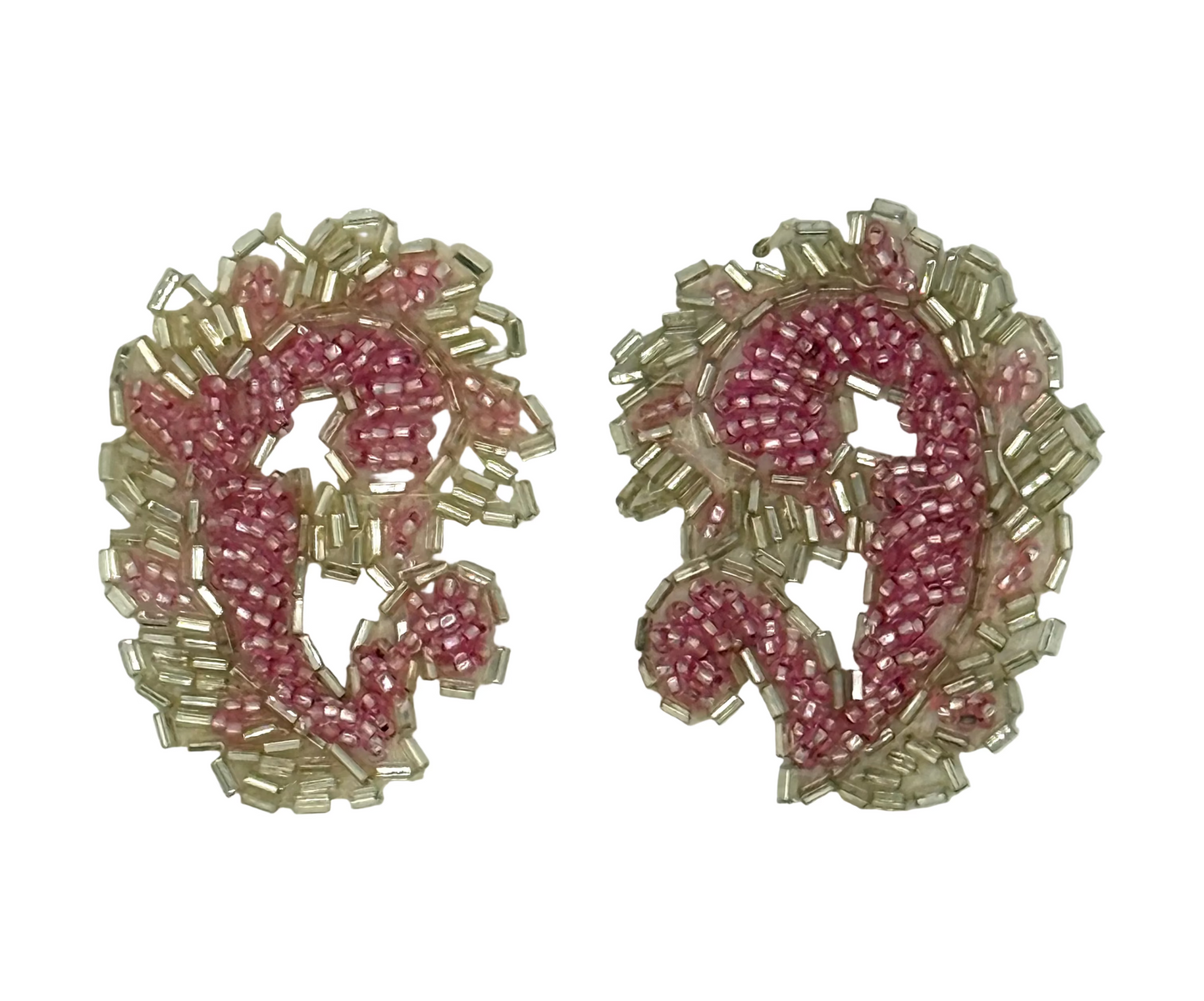 Motivo de diseñador combinado con cuentas rosas y plateadas de 2"