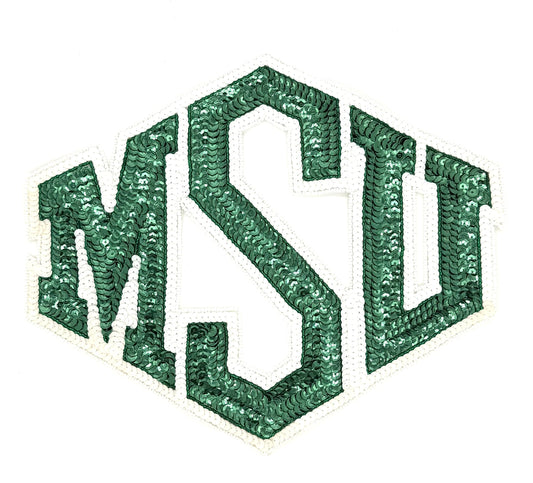 Logotipos y casco de MSU (Universidad Estatal de Míchigan)