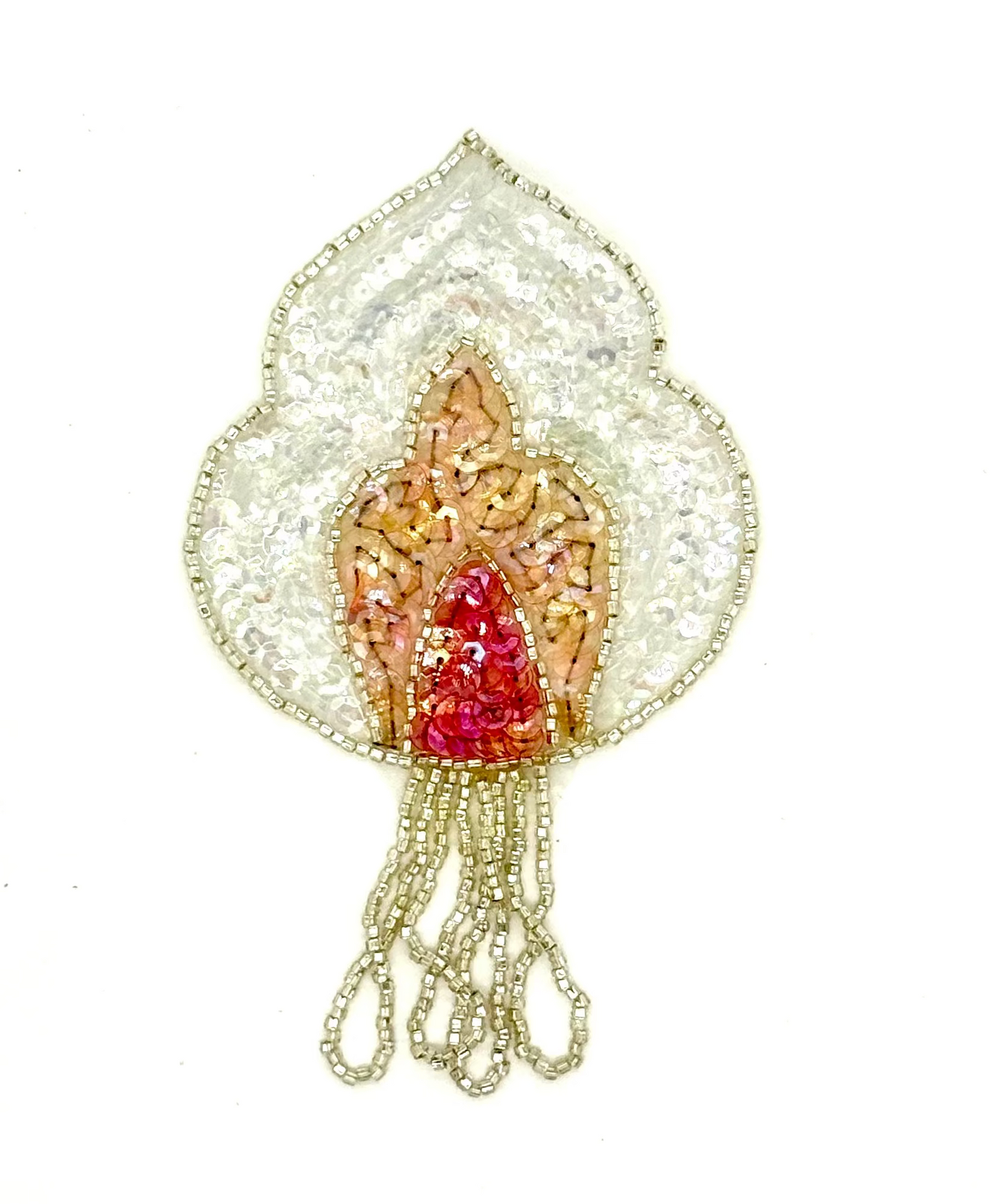 Epaulet - Choice of Color - Sequins -  Beads 6" x 3.5"