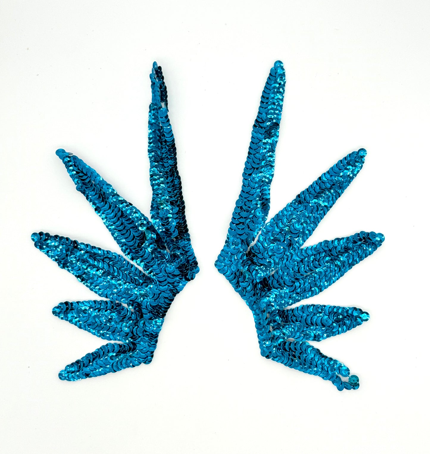 Designer Motif Five Point - Turquoise Sequins