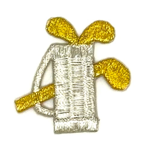 Golf Bag -Embroidered Iron-on - Choice of Color  1.5" x 1.5"