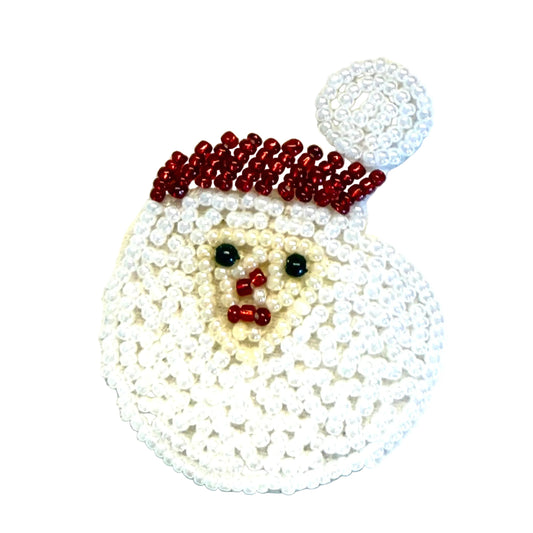 All-Beaded Santa Appliqué, 2.25" x 1.75"