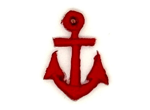 Anchor - Ancla Bordada Termoadhesiva Roja 1" x .75"