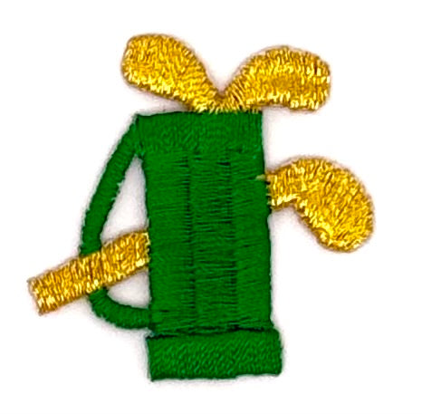Golf Bag -Embroidered Iron-on - Choice of Color  1.5" x 1.5"