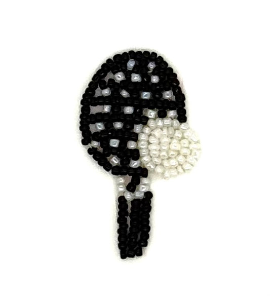 Raqueta de tenis con cuentas 5 x 2,5 cm