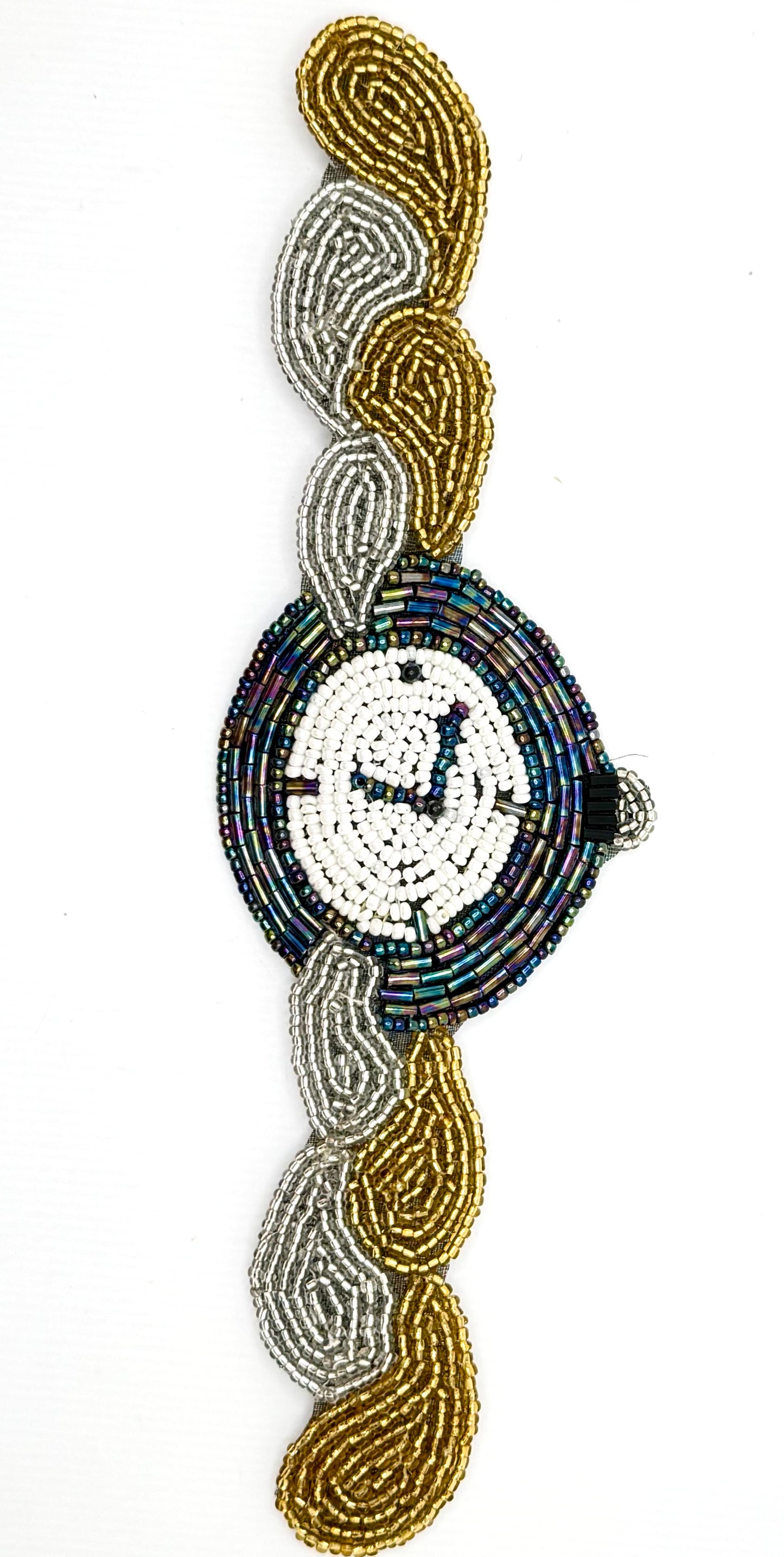Stunning Beaded Wrist Watch Appliqué 8.75" x 2.5"