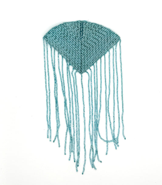 Epaulet - Turquoise Beads 9”x 5”