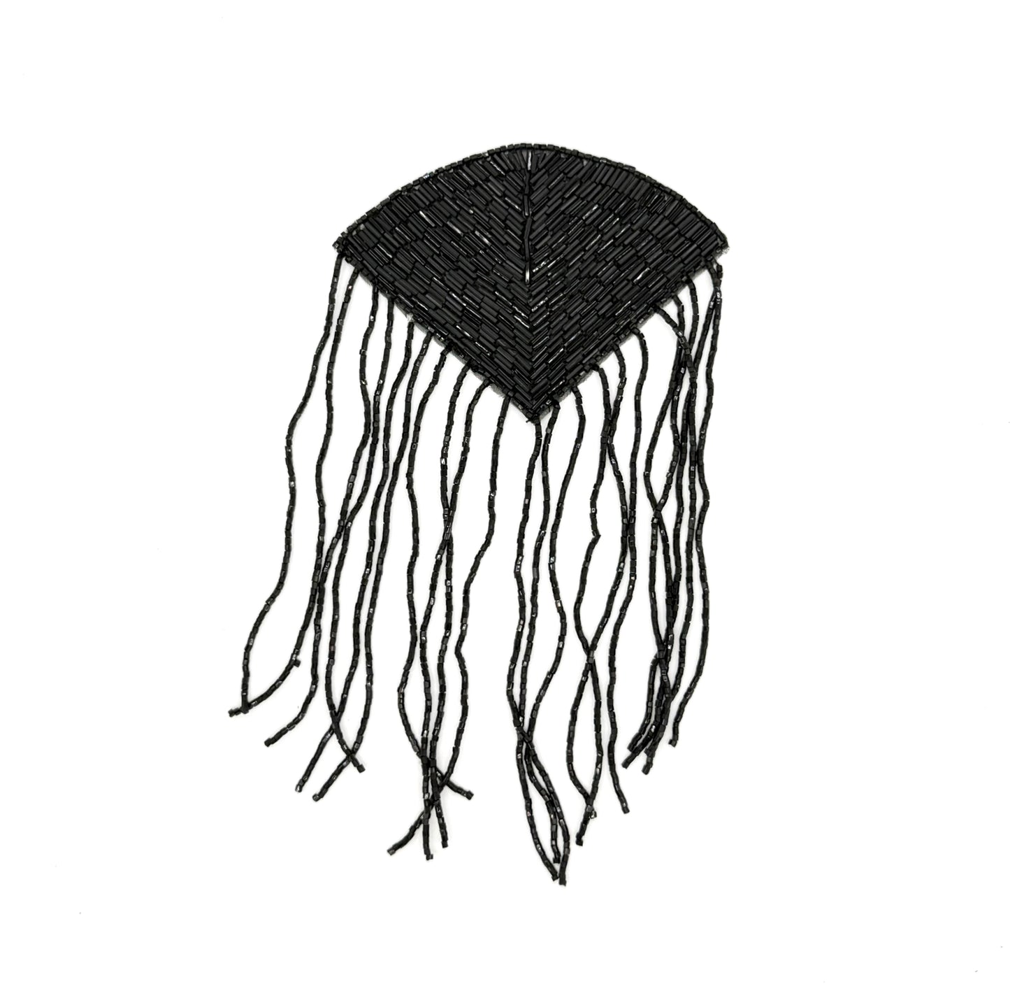 Epaulet - Black Beads 9"x 5"